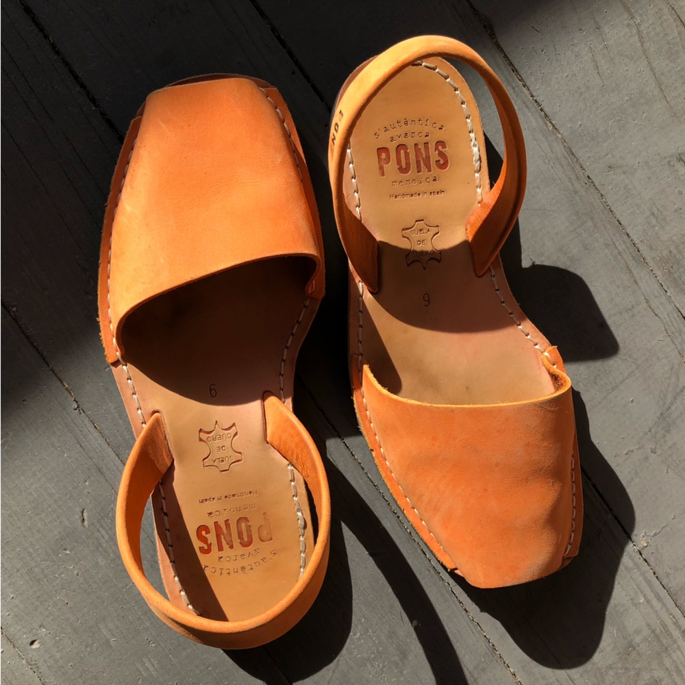 PONS Avarcas - 9 US Womens - Peach/Orange Sandals Shoes 510 Classic